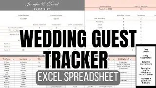 Wedding Guest Tracker Spreadsheet (Excel)
