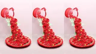 Делаем пролитые стаканы из использованных пластиковых бутылок и бумаги!