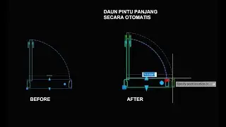 Tutorial Panjang pendekan pintu_maka Daun pintu Ikut Memanjang_Autocad