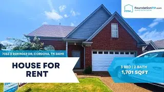 🏡 7063 S Beringer Dr, Cordova, TN 38018 | FoundationPM.com | Private Patio & 2 Car Garage