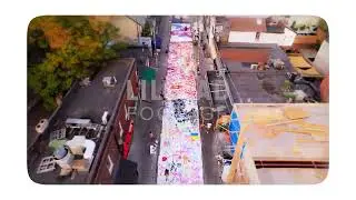 Black Lives Matter Mural in Kensington Market | Toronto Stock Footage