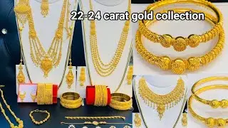 Latest 22-24 carat gold new jewellery Designs collection in London . novembe 2019