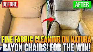 Fine fabric cleaning on natural rayon chairs! For the Win! 🏆 | in Columbia, IL | 5⭐️⭐️⭐️⭐️⭐️￼