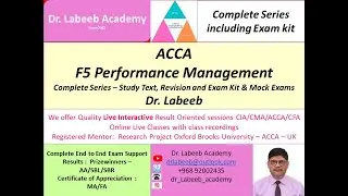 7  ACCA PM Chapter 4 Specialist Accounting and management Acc