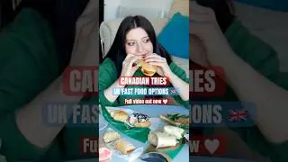 Trying UK fast food (full video out now) #fastfood #foodie #ukfood