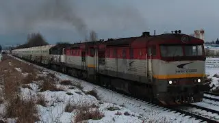 2 n&aacute;kladn&iacute; vlaky ZSSK Cargo - trať ŽSR 170 (SK) - 28.1.2023