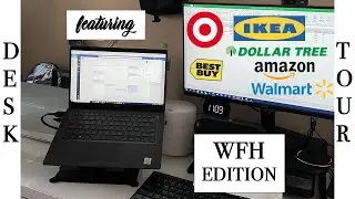 WORK FROM HOME DESK SETUP / DESK TOUR featuring Amazon and Target favorites