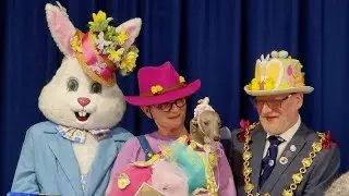 Faversham, Kent, UK. Easter Bonnet Parade & Competition. 30 March 2024.