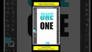 How to Create 3D Text Adobe Illustrator | Design Tutorial  #adobetutorials