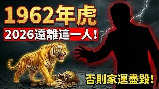 千萬別跟命硬碰硬！1962年虎，2026年64歲後若不避開這「一個人」，前半生積攢的家運恐將毀於一旦！#1962年屬虎 #2026生肖虎運勢 #屬虎2026運程 #生肖虎運勢 #破財 #犯小人#家運