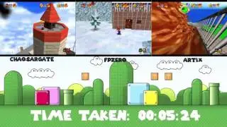 Super Mario 64 Stream Race - ChaosArgate, FPzero and Artix