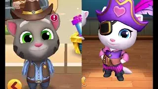 Talking Tom Goldrun Cowboy Tom vs Timerush Pirate Angela I 29-5-25#tomfan #maxgamingshakeel