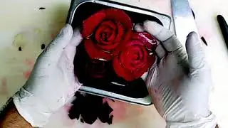 How to carve rose flowers  with beetroot  /rose flower  carving  with beetroot