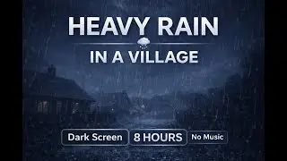 Heavy Rain in a Village 🌧️ 8 Hours | Deep Sleep, Focus & Relaxation | No Music