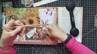 Autumn Winter Altered Book, Decorating the pockets Part 3