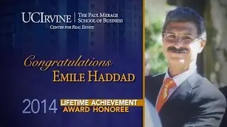 Emile Haddad - UCI 2014 Lifetime Achievement Award Honoree