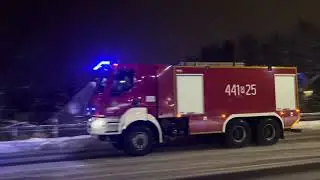 🚒🔥ZIMOWY PRZEJAZD ALARMOWY 441[R]21, 441[R]25 - SEKCJA GAŚNICZA z JRG JASŁO DO ZDARZENIA!💥🌟❄️