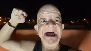 Bald Wrinkly Man on a Rollercoaster