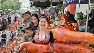 CHỢ LỢN QUAY LỚN NHẤT VIỆT NAM NG&Agrave;Y RẰM TH&Aacute;NG 7 CHEN NHAU MUA CẢ 100 CON CH&Aacute;Y H&Agrave;NG TLS
