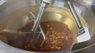 Stir-fried Sugar Color Cooking Mixer Industrial Jacketed Kettle with Mixer#machine #foodmachine