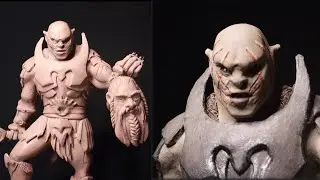 Sculpting Azog from The Hobbit - Time Lapse Sculpture Video   #lotr #azog #monsterclay #thehobbit
