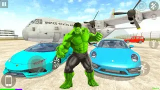 Hulk Superhero in Indian Heavy Driver NEW UPDATE Open World Military Cargo Airplane Flying Gameplay.