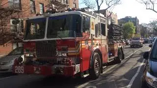 FDNY Tower Ladder 138 & Engine 289 taking up from smoke condition in the stairway