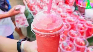 Very Refined Watermelon Smoothie, Thai Street Drink. #asianfood #streetfood #delicious