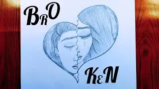 Breakup Drawing | How to draw a sad boy & girl crying | pencil sketch
