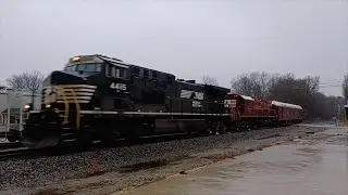 Super Rainy Surprises! NS Geometry Train/Research Car #36 trailing NS #4415 / Speedy NS #4282 -#25a