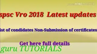 Tspsc vro 2018 rejected list