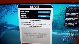 Tacx Bushido with Zwift app for Apple TV