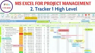 2. MS Excel для управления проектами || Трекер 1, высокий уровень