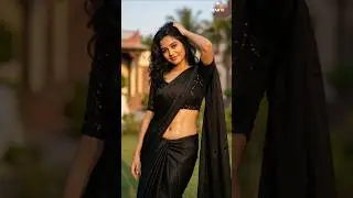 Black Saree Look 🔥 | Simple Girl Stunning Style | Desi Beauty Cinematic Video @starnineteen