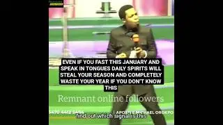 EVEN IF YOU FAST THIS JANUARY & SPEAK IN TONGUES DAILY SPIRITS WILL STEAL YOUR SEASON IF...APST MIKE
