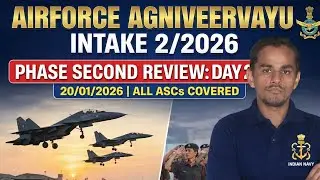 Airforce Phase-2Review 202620 जनवरी|Centre Wise Paper Level ✅ | किस ASC में था सबसTough? #latestnews