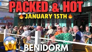 Benidorm - PACKED Bars & Terraces Everywhere! 😱🍻┃HOT January Weather!