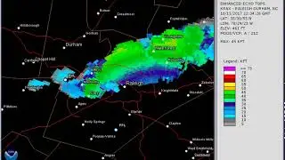 Oct. 11, 2017 KRAX WSR-88D EET - Enhanced Echo Tops