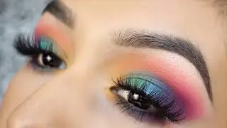 EASIEST COLORFUL EYESHADOW LOOK | KARITY PRO MATTE PALETTE | Monika Zamudio 2018