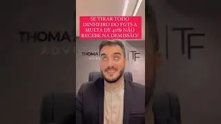 Se tirar todo dinheiro do FGTS a multa de 40% n&atilde;o recebe na demiss&atilde;o?
