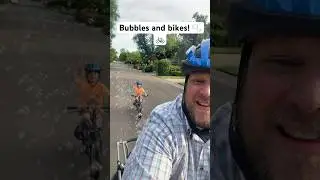 Bubbles and bikes! Too much fun! #cycling #bicycle #fun