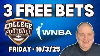 Craig's Friday 3 Free Picks & Betting Predictions - 10/3/25 l MLB Betting Picks