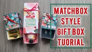 Matchbox style Giftbox Tutorial | Made with 6x6 Paperpad | Handade Giftbox