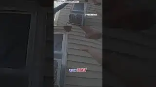 WATCH: Dramatic rescue as child leaps from burning house #shorts #viral #foxnews #news #us #fox