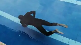 Viktor Reshetniak DNF Dynamic No Fins 154 m training dive.