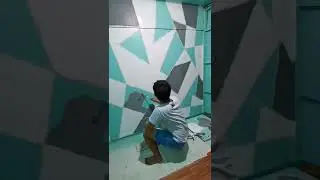 Geometric Wall Design. #shorts #geometricwalldesign
