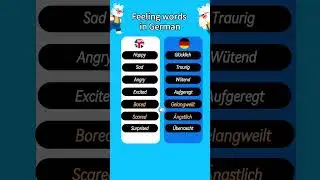 German Feeling Words Showdown: English vs. Deutsch! #languages #german #fluenday