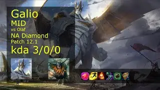 Rank 1 NA Galio: Mid vs Olaf