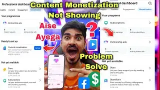 Facebook content monetization not showing 🤔 Facebook Content Monetization Gayab Ho Gaya 🤑 Facebook