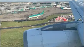 Windy Aer Lingus A320 Crosswind Landing Dublin, Ireland